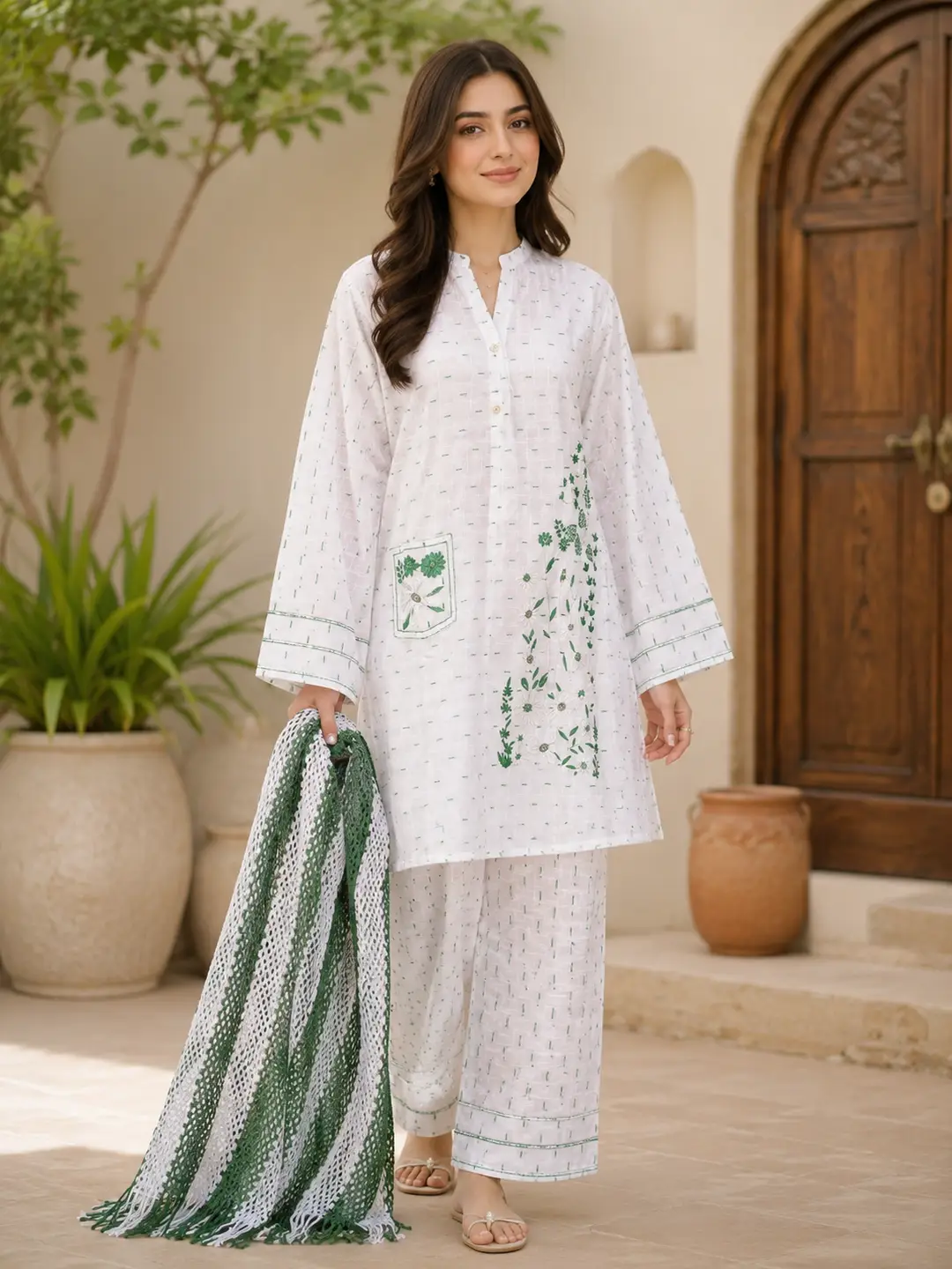 14 August 3 Pcs Women's Stitched Fancy Embroidered Suit