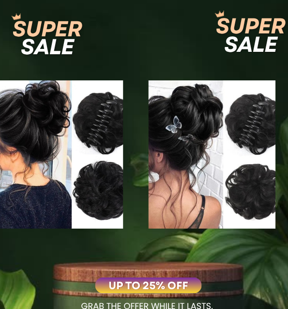 Messy Bun Hair Extension Scrunchie for Women – Natural Looking Hair Bun